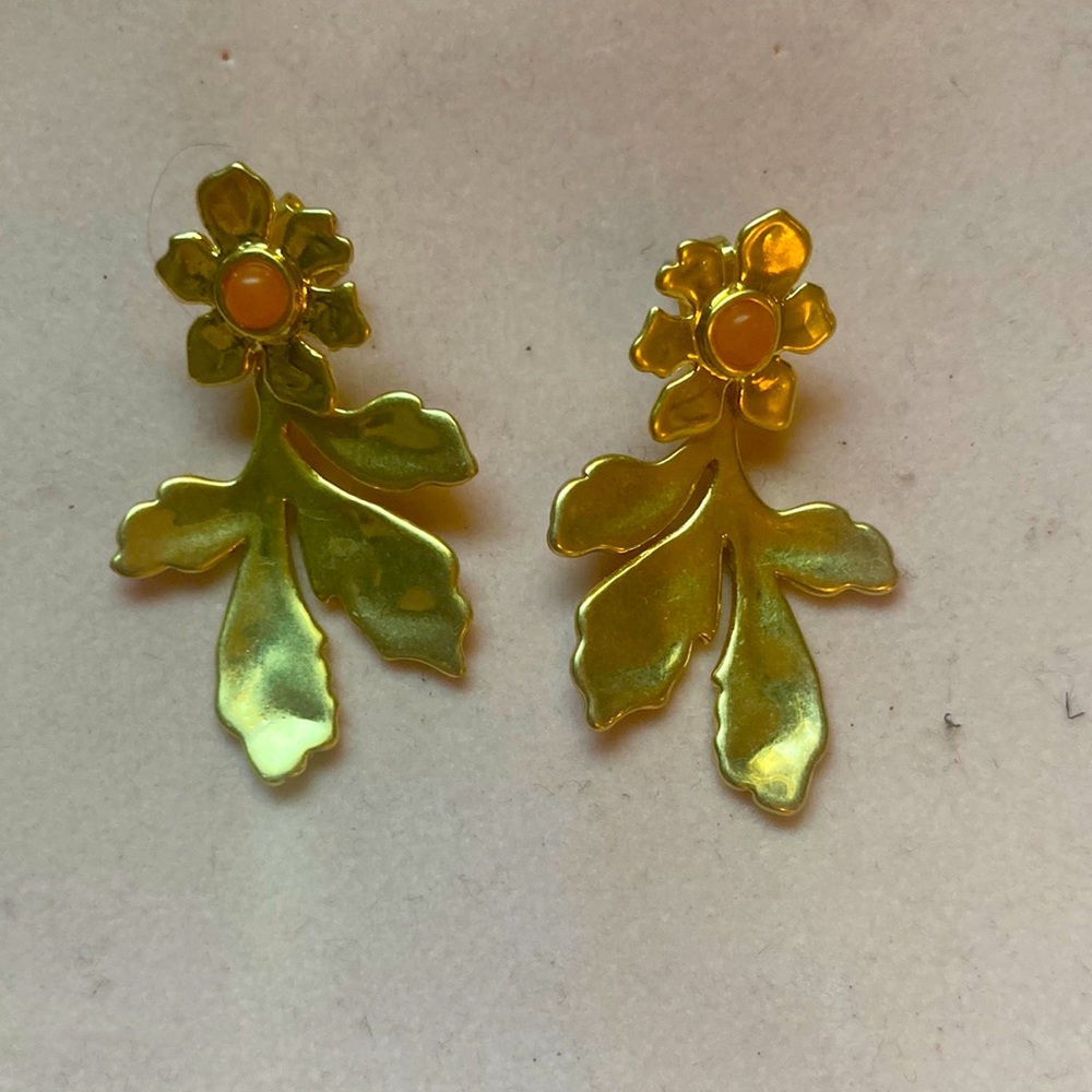 Madewell Gold Flower Earrings